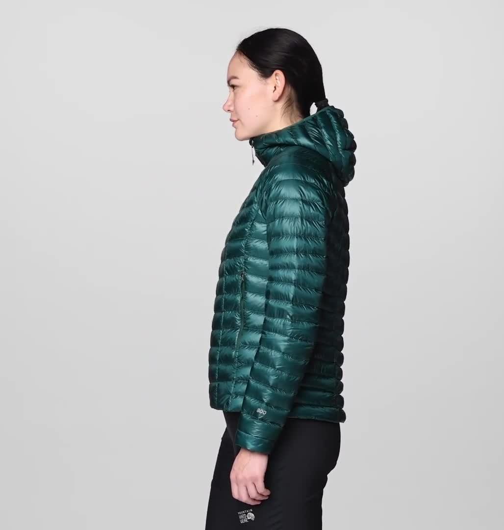 Women's Ghost Whisperer Hooded Down Jacket, Color: Aqua Green