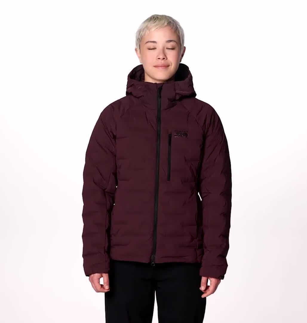 Women's Stretchdown Hoody, Color: Blackberry