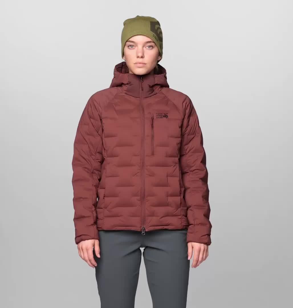 Women's Stretchdown Hoody, Color: Bourbon Brown