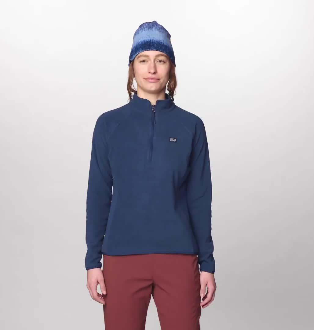 Women's Microchill 1/4 Zip Pullover, Color: Outer Dark Heather