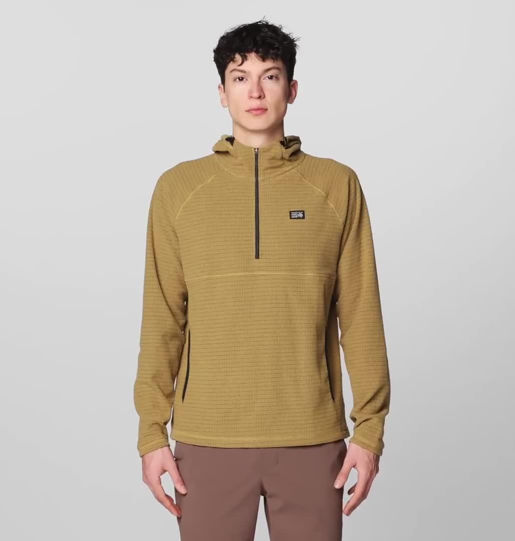 Men's Summit Grid Hoody, Color: Grassland