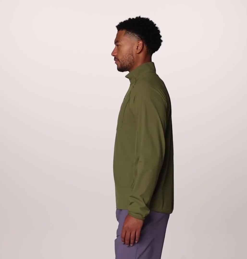 Men's Sunshield 1/2 Zip, Color: Combat Green