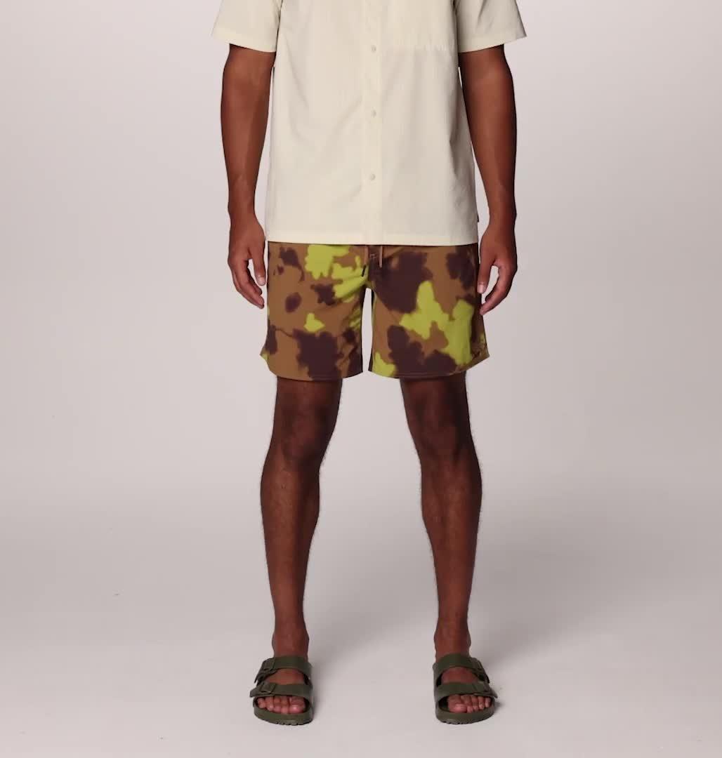 Men's Stryder Short, Color: New Clay Blissed Dye Print
