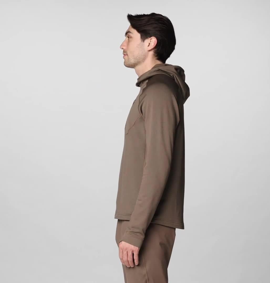 Men's Up First Tech Fleece Hoody, Color: Tierra Heather