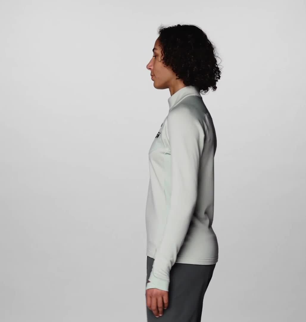 Women's Up First Tech Fleece Quarter Zip, Color: Gamma Grey
