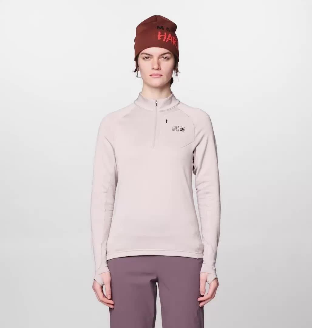Women's Up First Tech Fleece Quarter Zip, Color: Light Mystic
