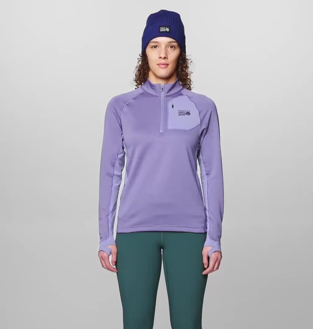 Women's Up First Tech Fleece Quarter Zip, Color: Avid