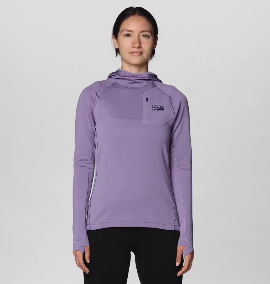 Women's Up First Tech Fleece Hoody, Color: Violet Stone