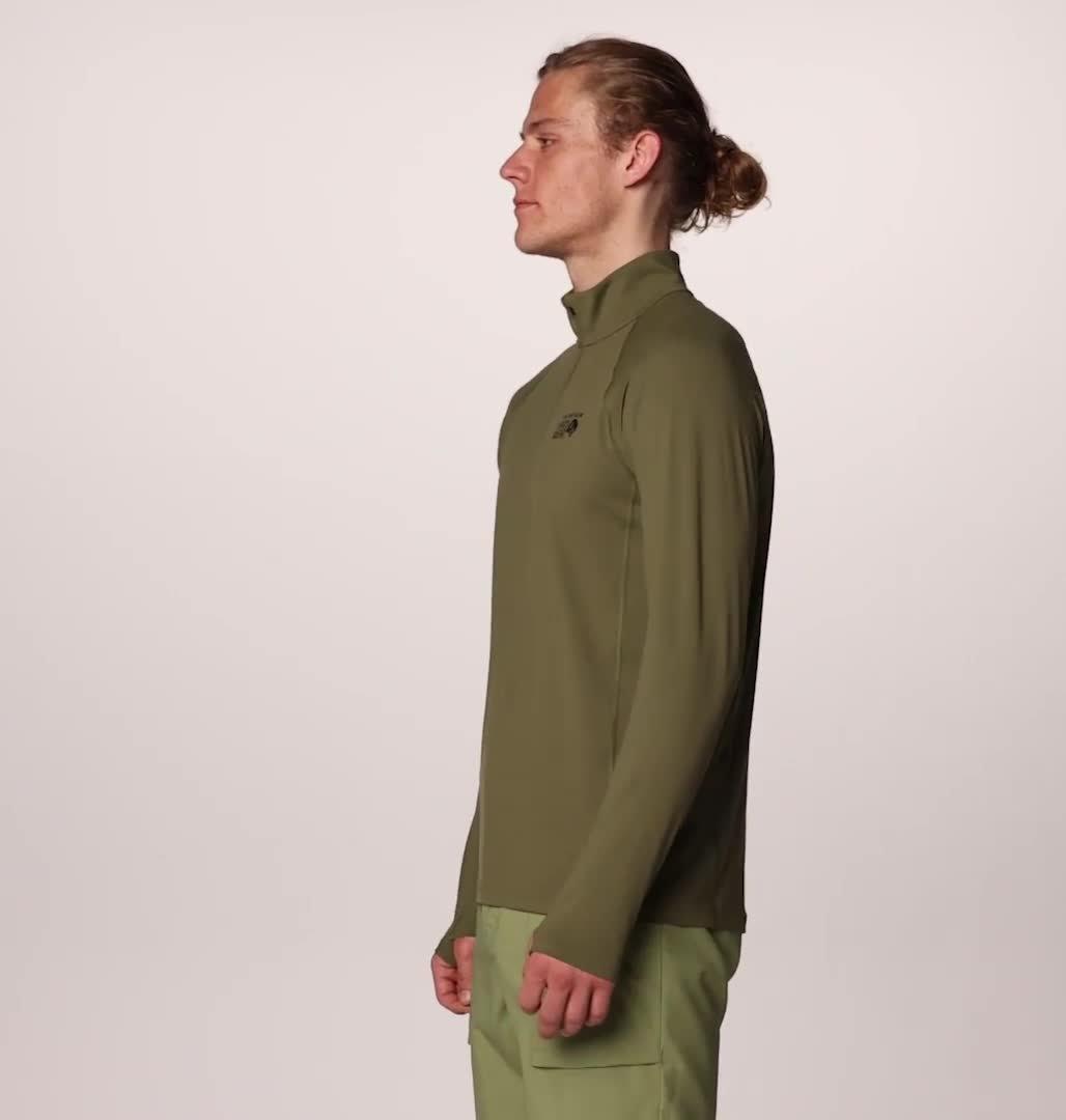 Crater Lake à demi-zip, Color: Combat Green