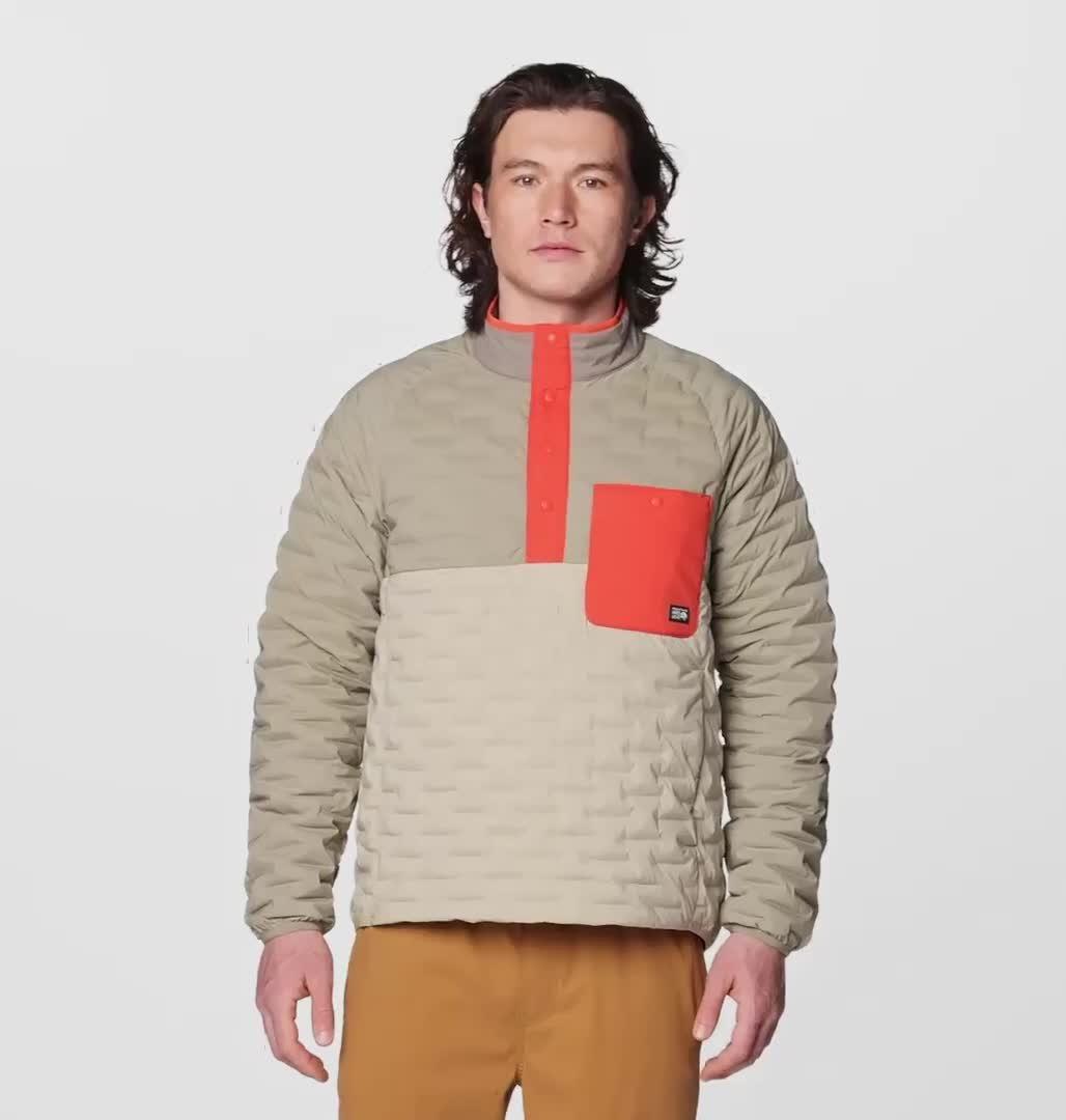 Men's Stretchdown Light Snap Neck, Color: Badlands, Dunes, Aspect