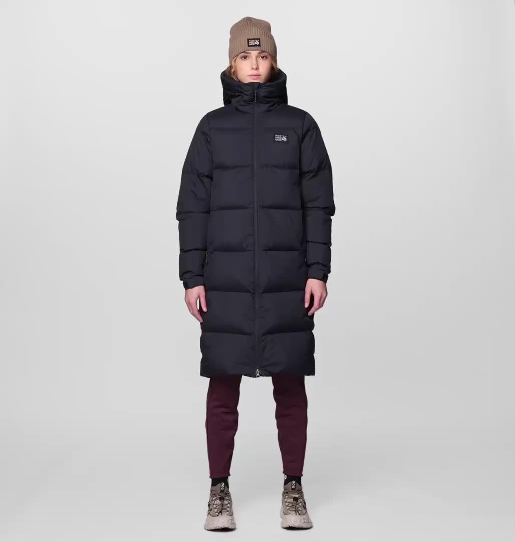 Women's Nevadan Down Long Parka, Color: Black