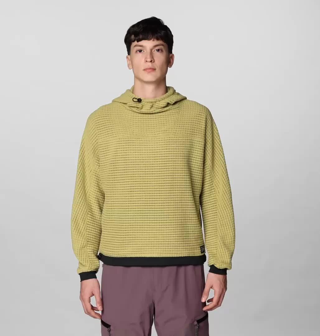 Men's Summit Grid Big Grid Hoody, Color: Forest Moss