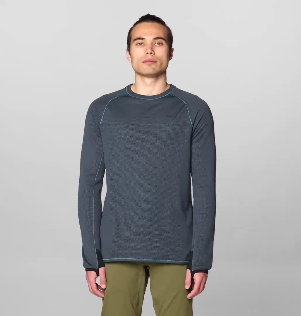 Men's AirMesh Long Sleeve, Color: Moon Blue