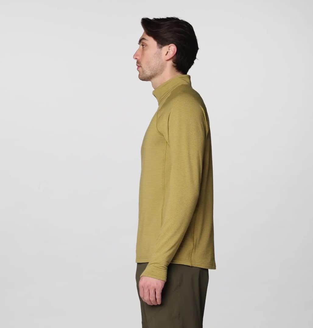 Men's Crater Lake Heavyweight Half Zip, Color: Grassland