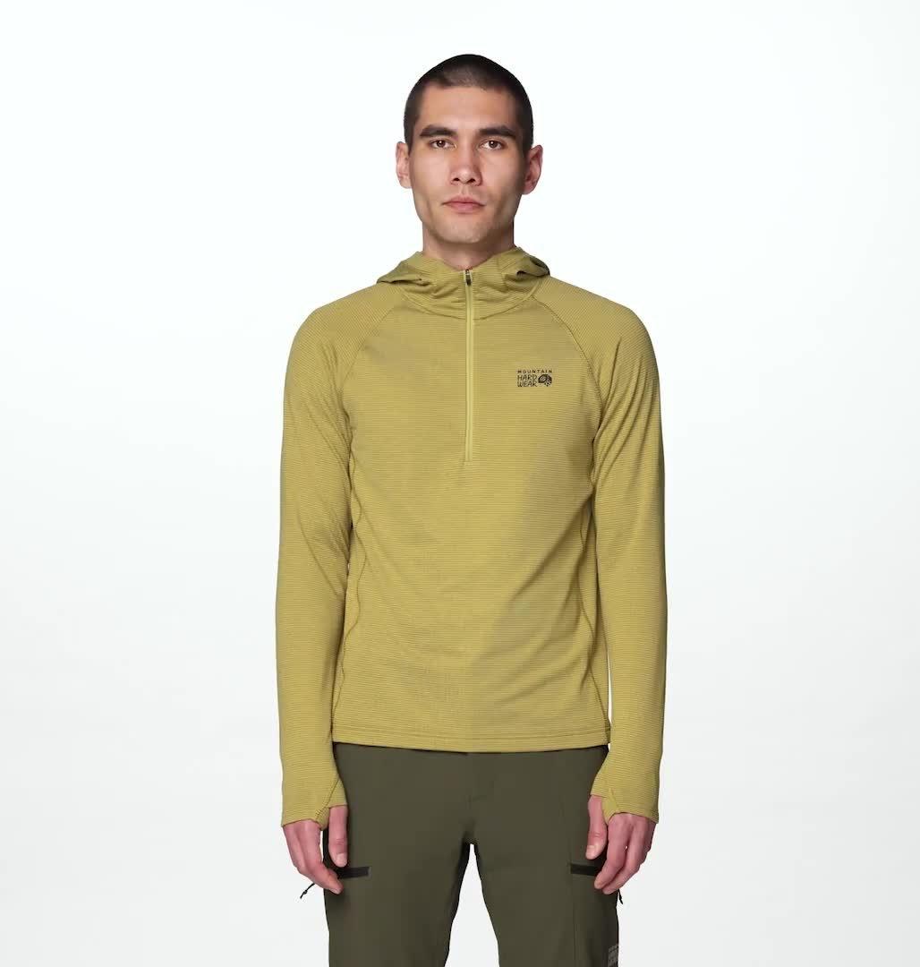 Men's Crater Lake Heavyweight Half Zip Hoody, Color: Grassland