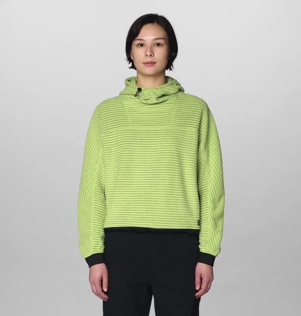 Women's Summit Grid Big Grid Hoody, Color: Bright Lichen