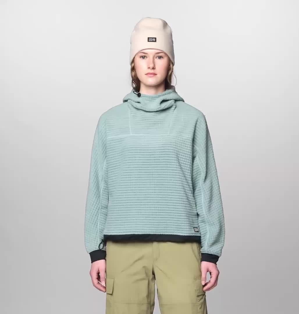 Women's Summit Grid Big Grid Hoody, Color: Blue Sage