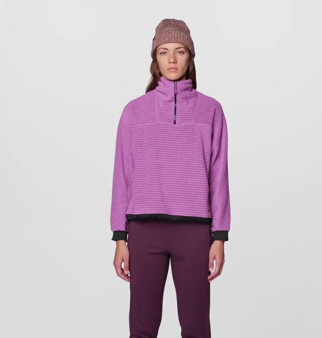 Women's Summit Grid Big Grid Half Zip, Color: Lilac Glow
