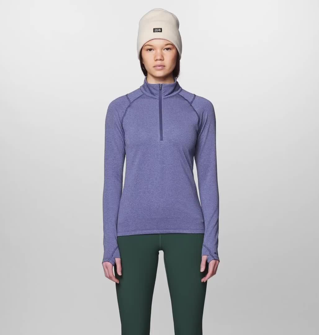 Women's Crater Lake Heavyweight Half Zip, Color: Lapis Dusk, Avid