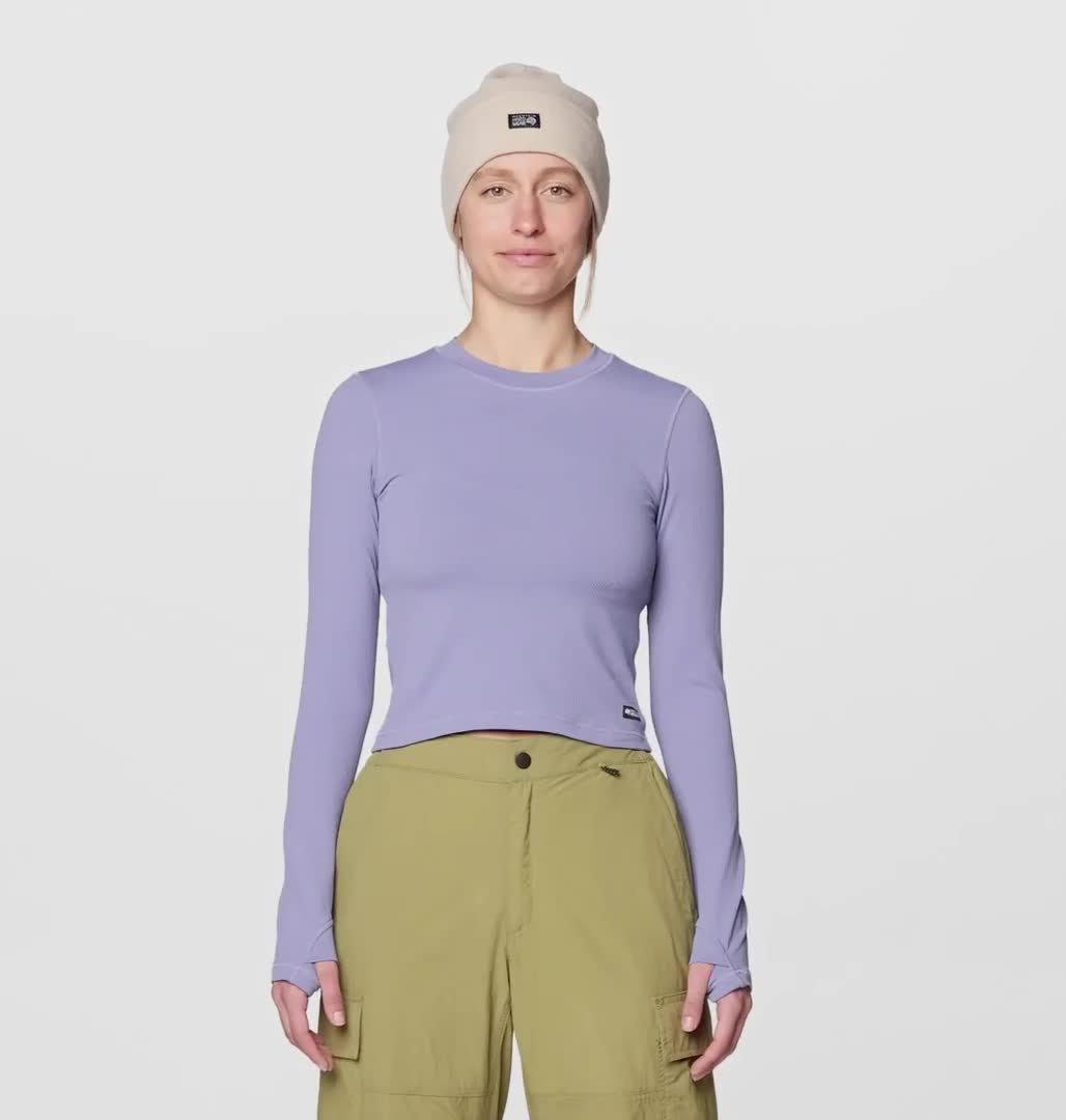 Women's Peak Knit Long Sleeve, Color: Avid