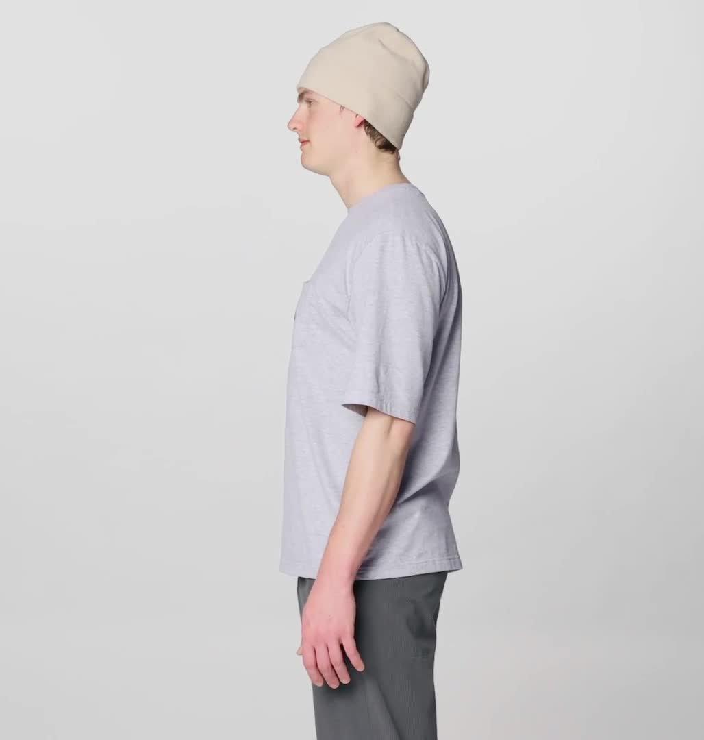 Men's MHW Logo Pocket Relaxed Short Sleeve, Color: Hardwear Grey Heather