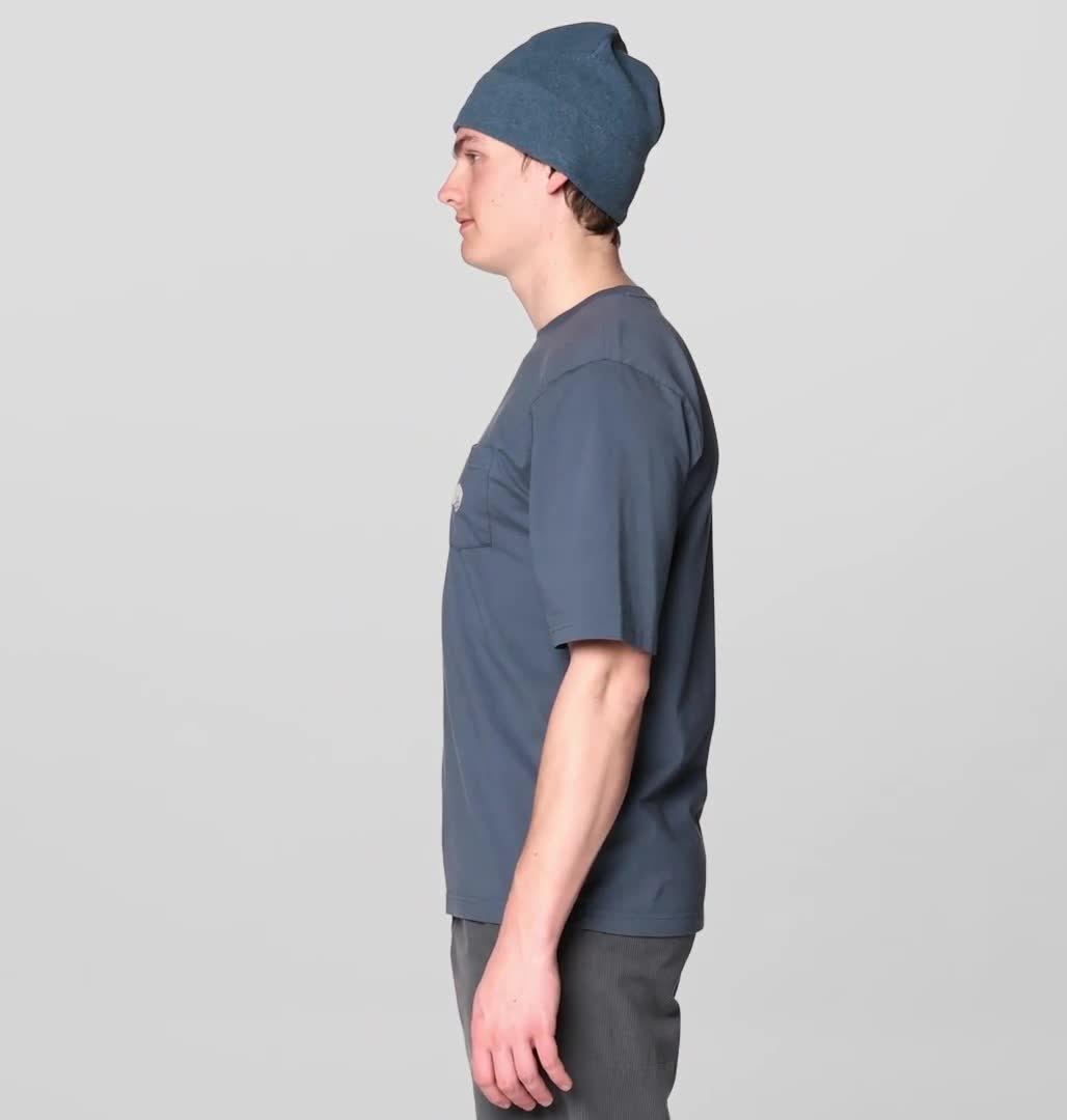 Men's MHW Logo Pocket Relaxed Short Sleeve, Color: Moon Blue