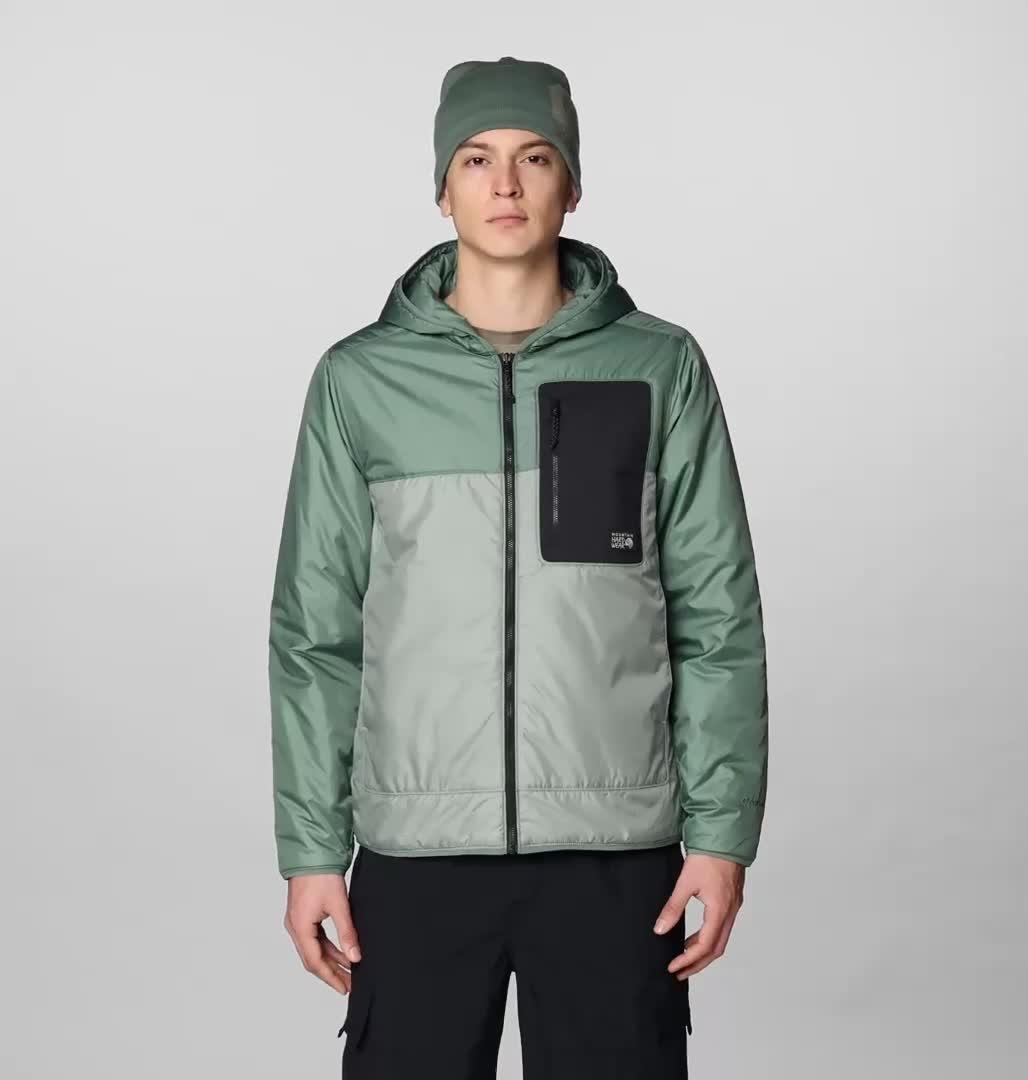 Men's Apr&egrave;s Pro Insulated Hooded Jacket, Color: Wet Stone, Thunderhead Grey