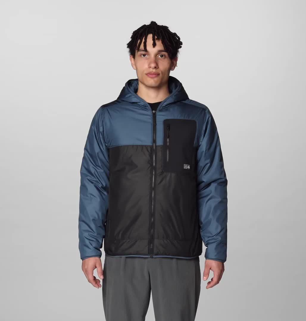 Men's Apr&egrave;s Pro Insulated Hooded Jacket, Color: Astral Blue, Shark