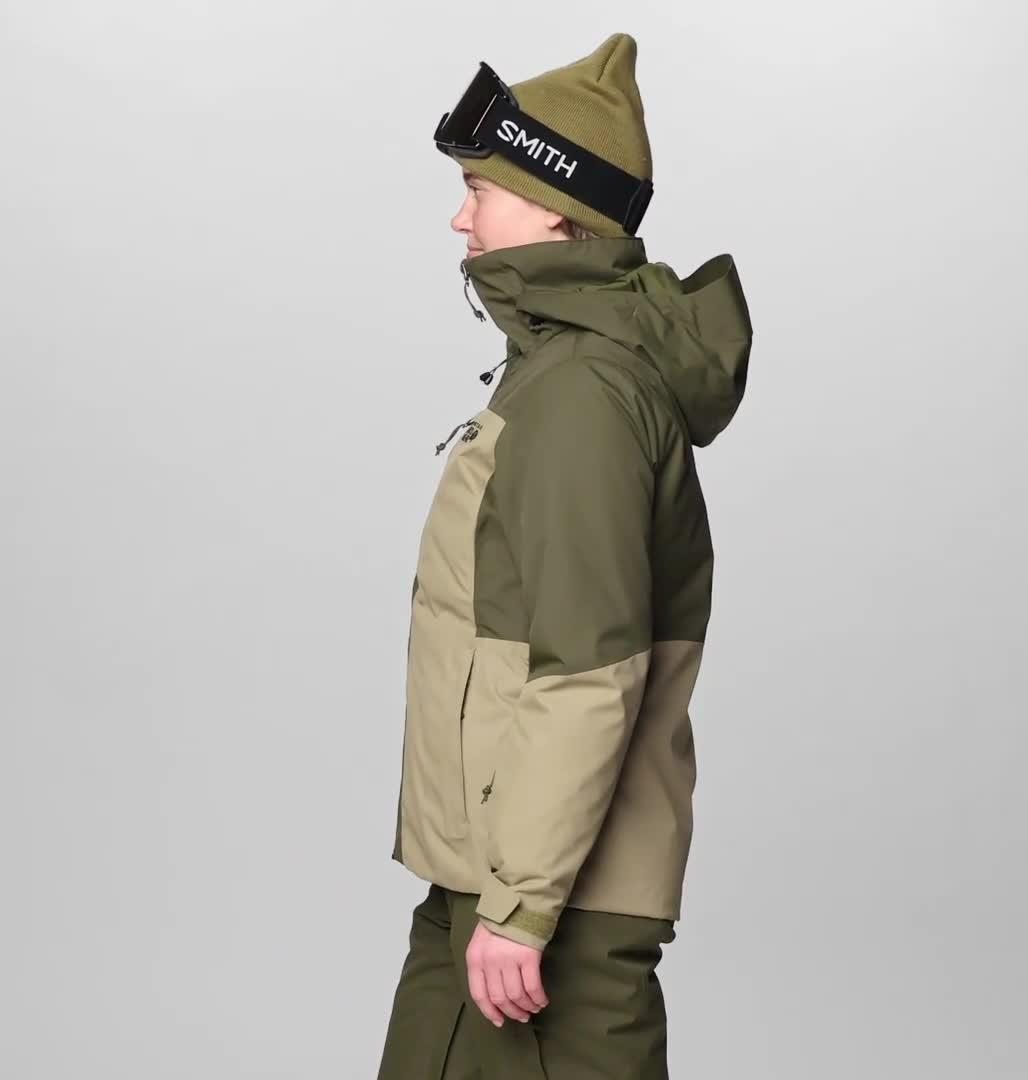 Women's Firefall Trifecta Jacket, Color: Dark Pine, Landslide