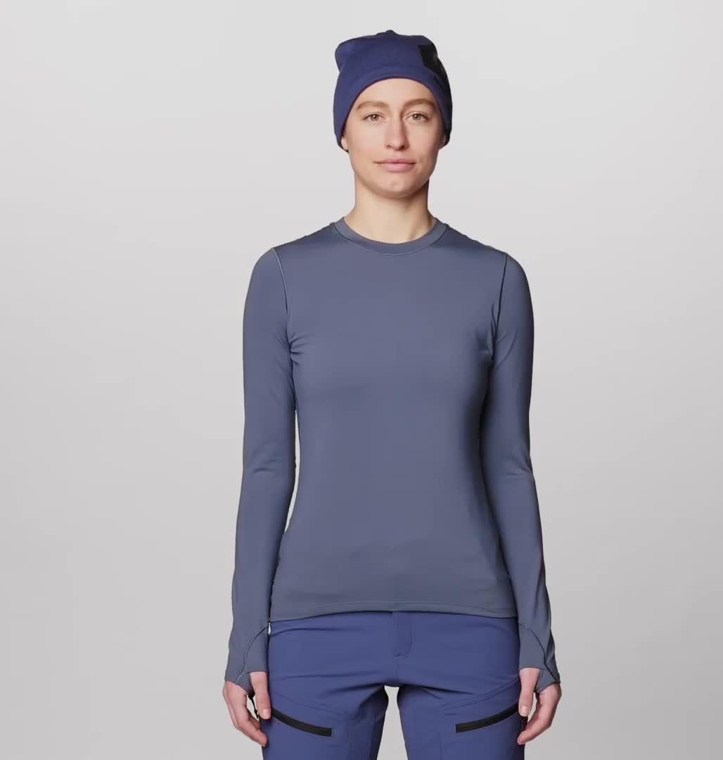 Women's Butter Up Long Sleeve, Color: Blue Slate