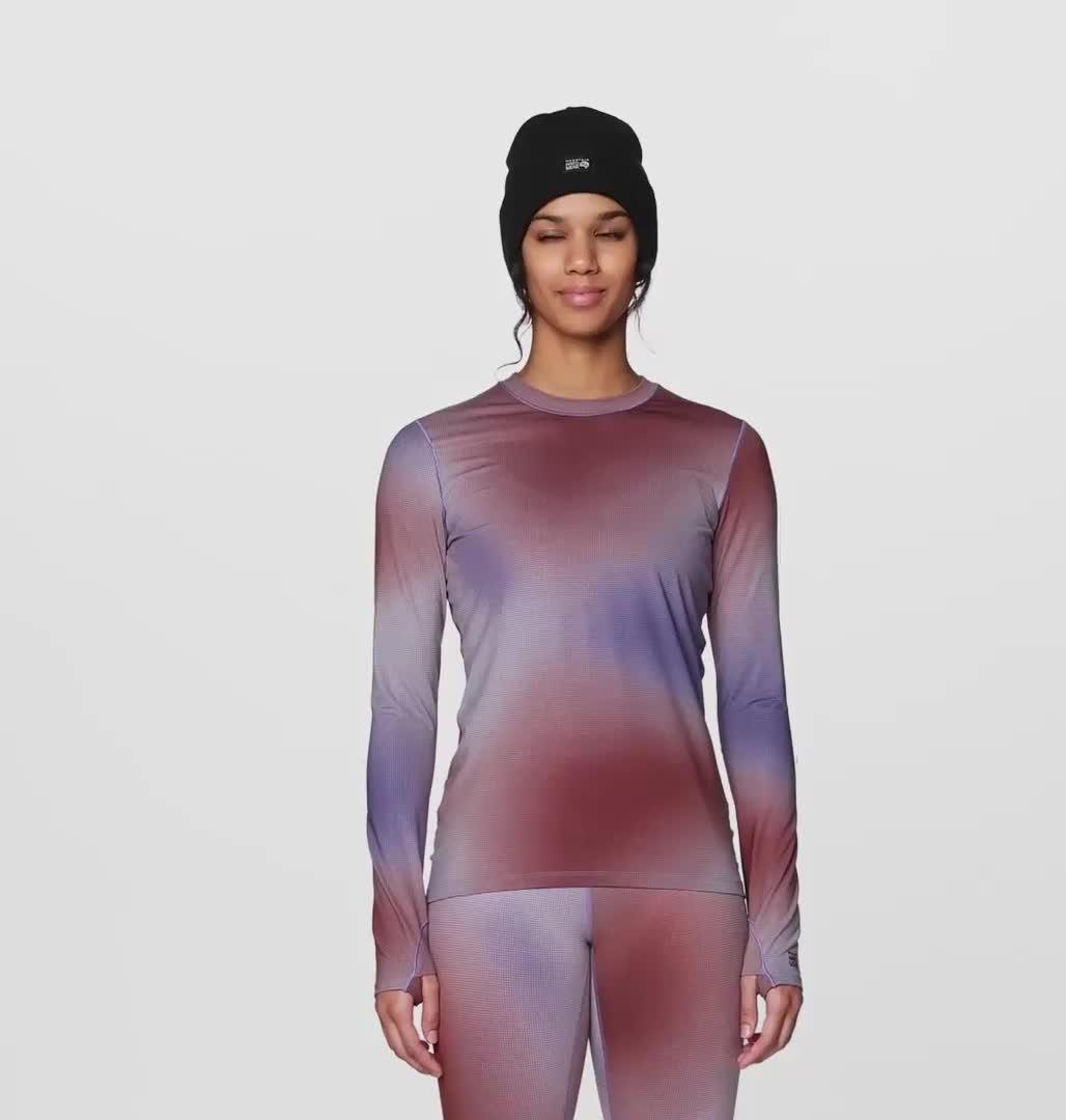 Women's Butter Up Long Sleeve, Color: Avid Multi Ombre Print