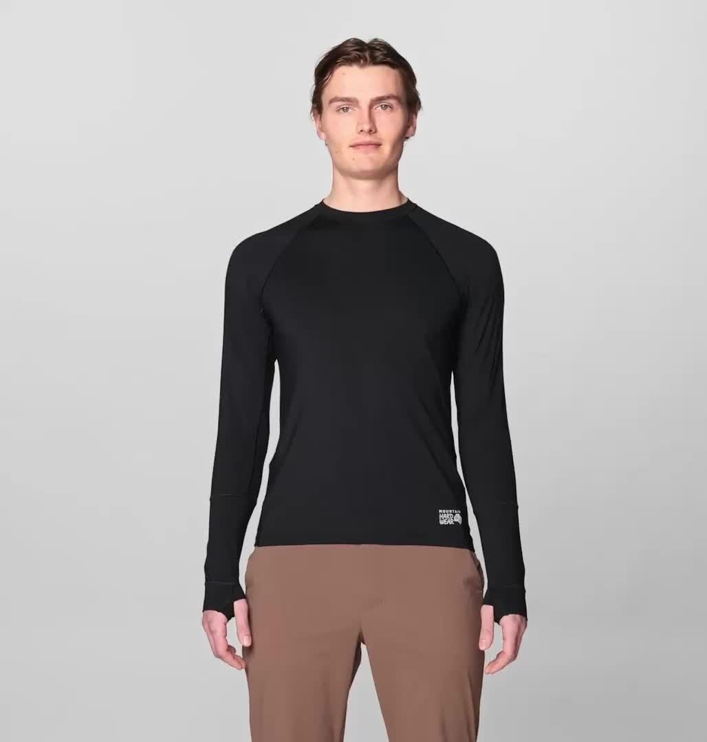 Men's Butter Up Long Sleeve, Color: Black