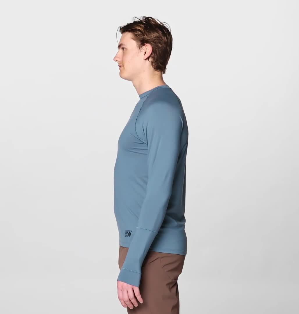 Men's Butter Up Long Sleeve, Color: Adriatic Blue