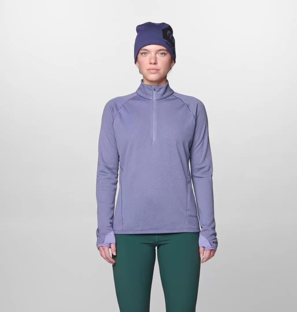 Women's AirMesh Half Zip, Color: Avid