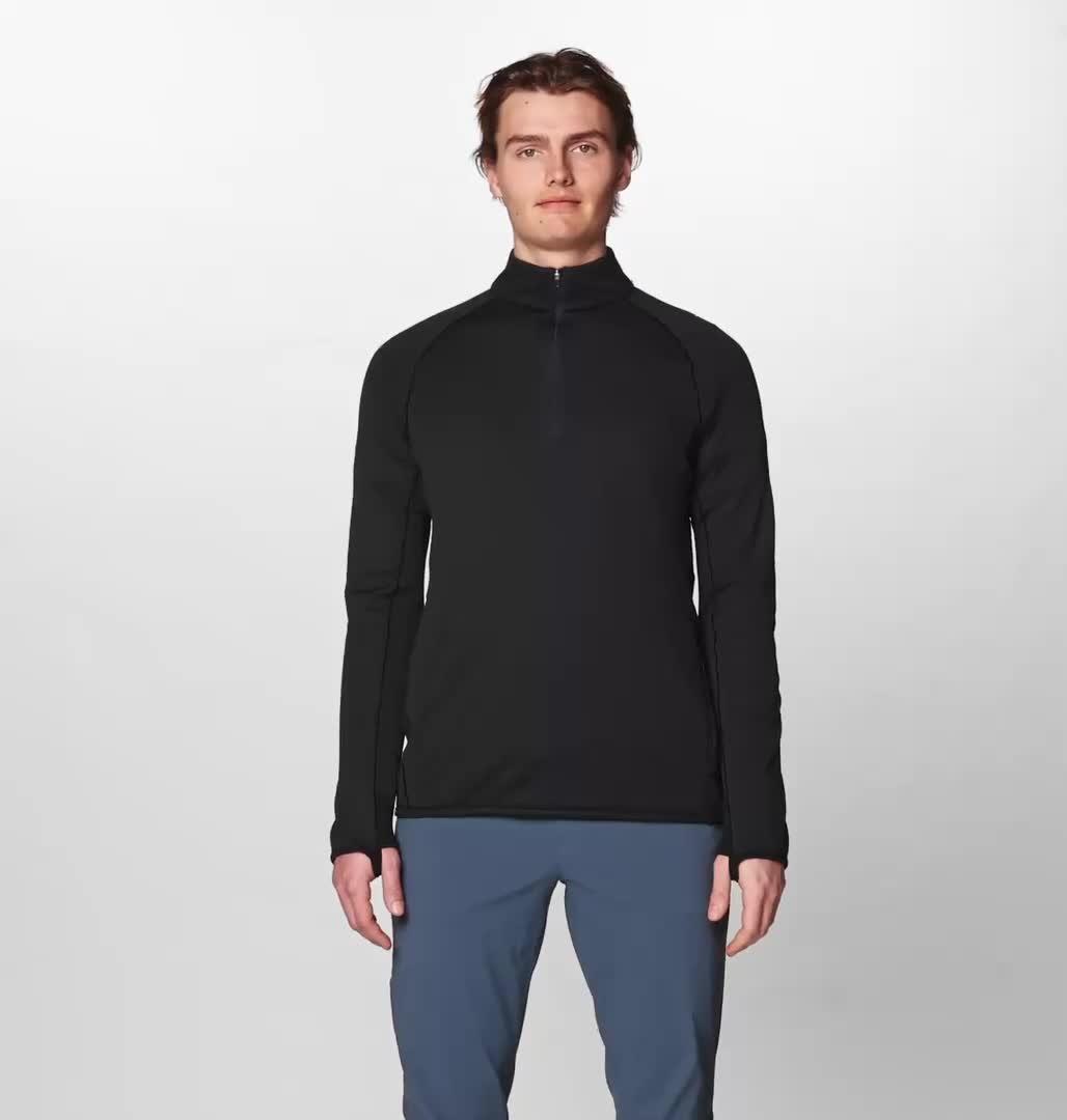 Men's AirMesh Half Zip, Color: Dark Storm