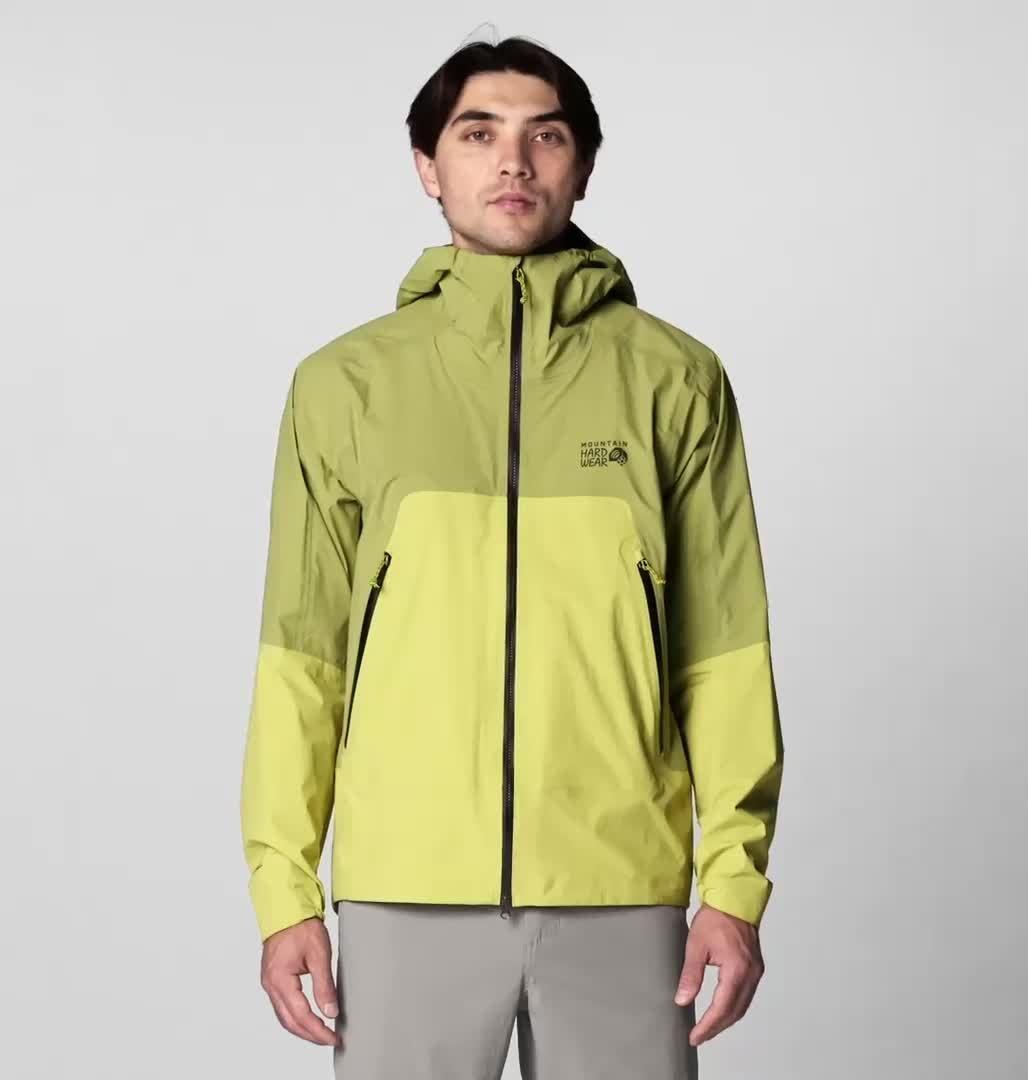 Men's Cloud Cipher Hooded Jacket, Color: Lucky Chard, Bright Fatigue