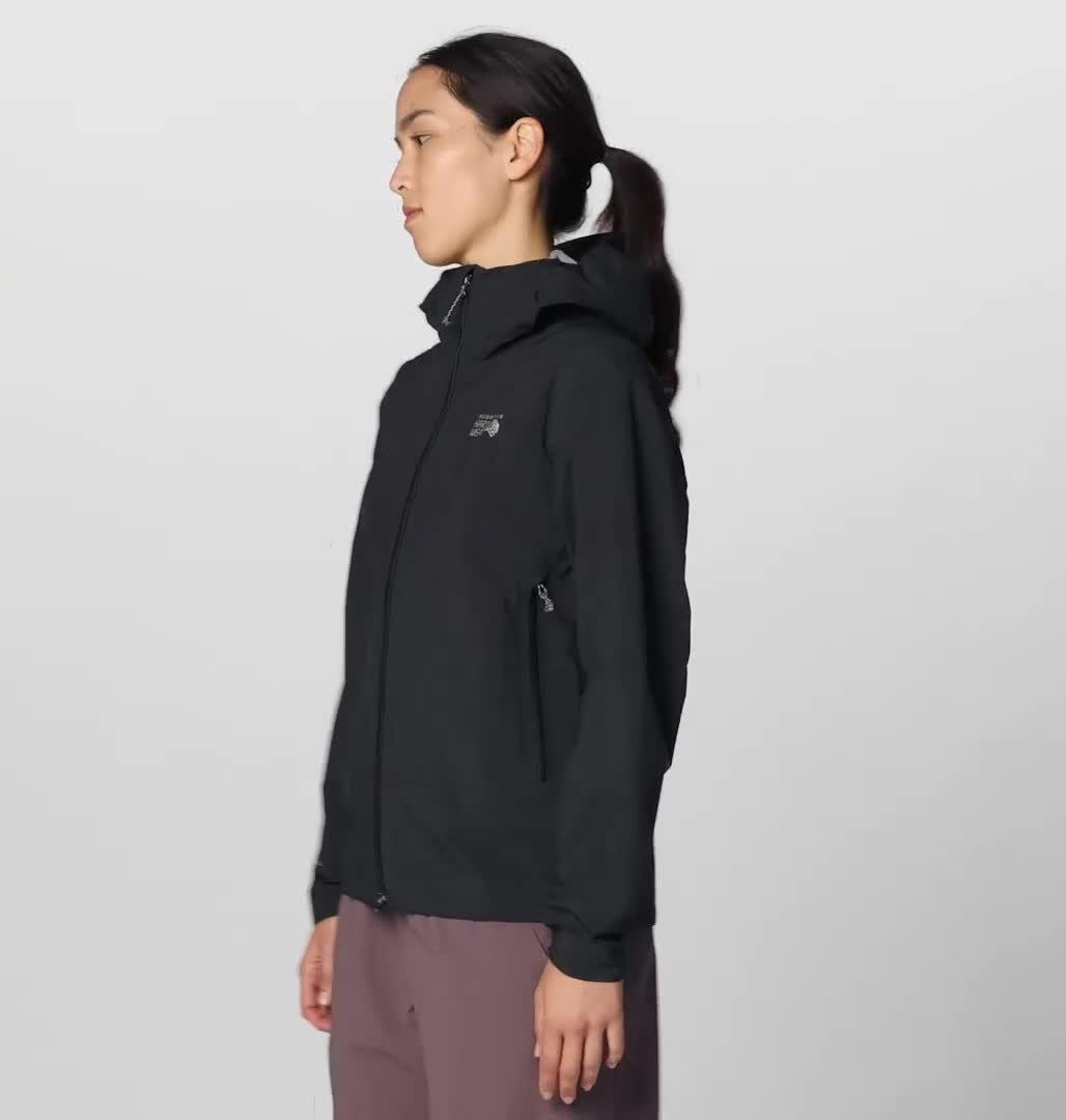 Women's Cloud Cipher Hooded Jacket, Color: Black