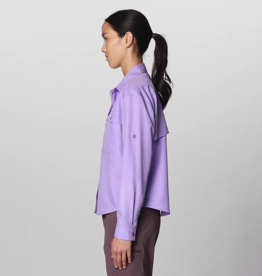 Women's Sun Drift Cooling Long Sleeve Shirt, Color: Harbor Violet