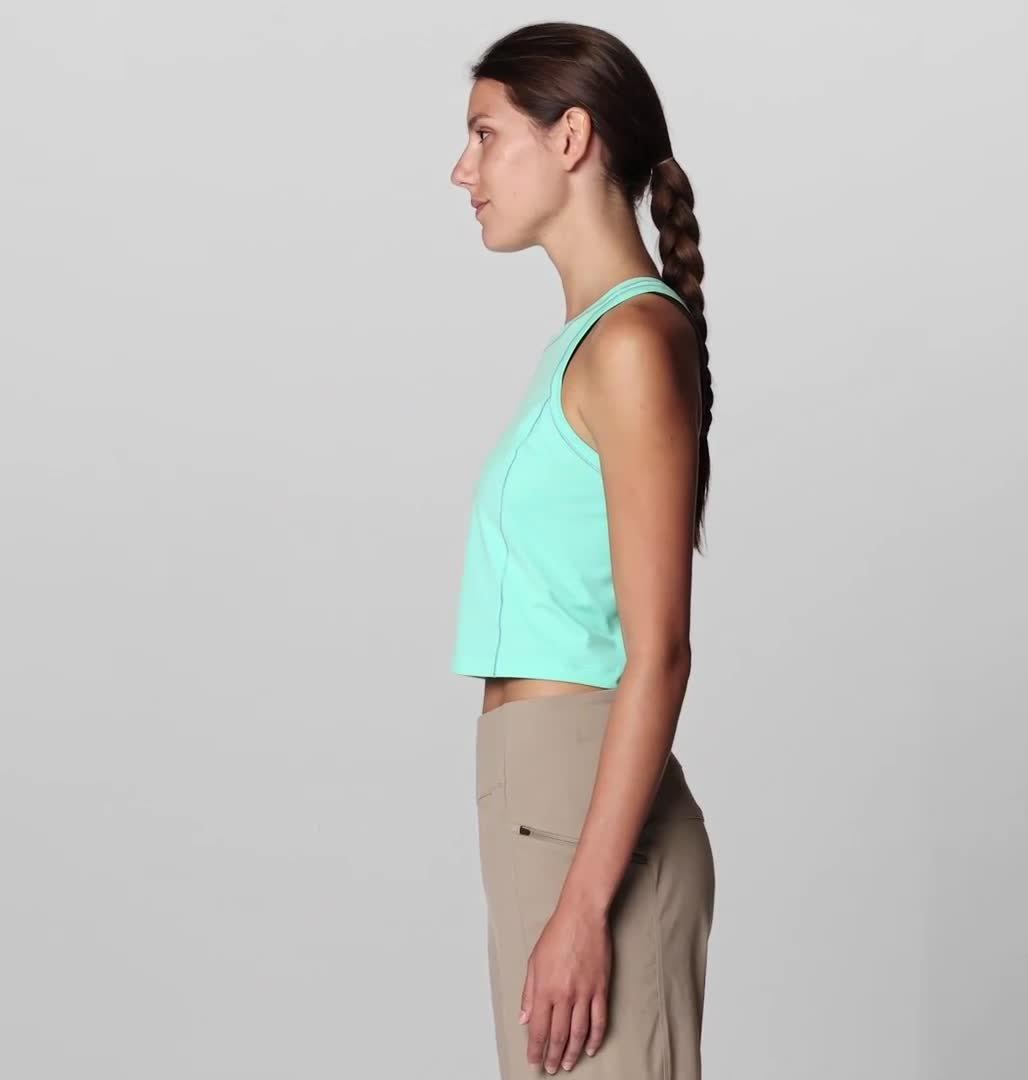 Women's Mountain Stretch Tanklette, Color: Icy Teal