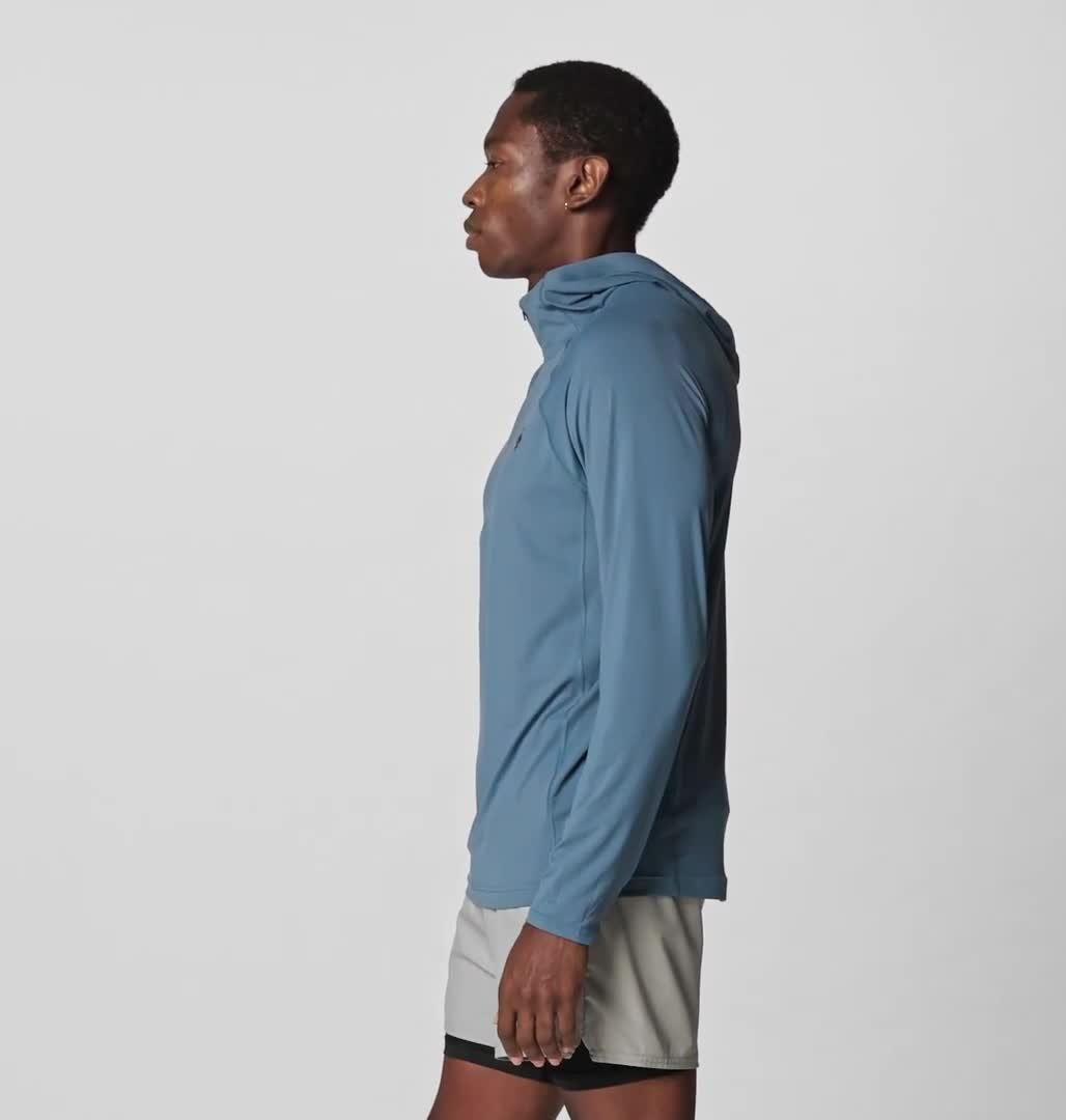 Men's Crater Lake Zip Hoody, Color: Adriatic Blue