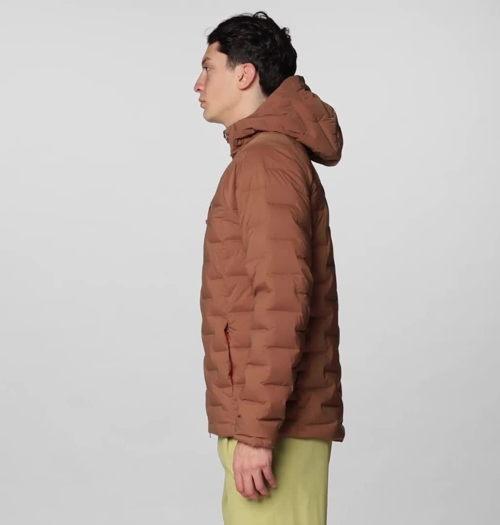 Men's StretchDown Hooded Jacket, Color: Morel