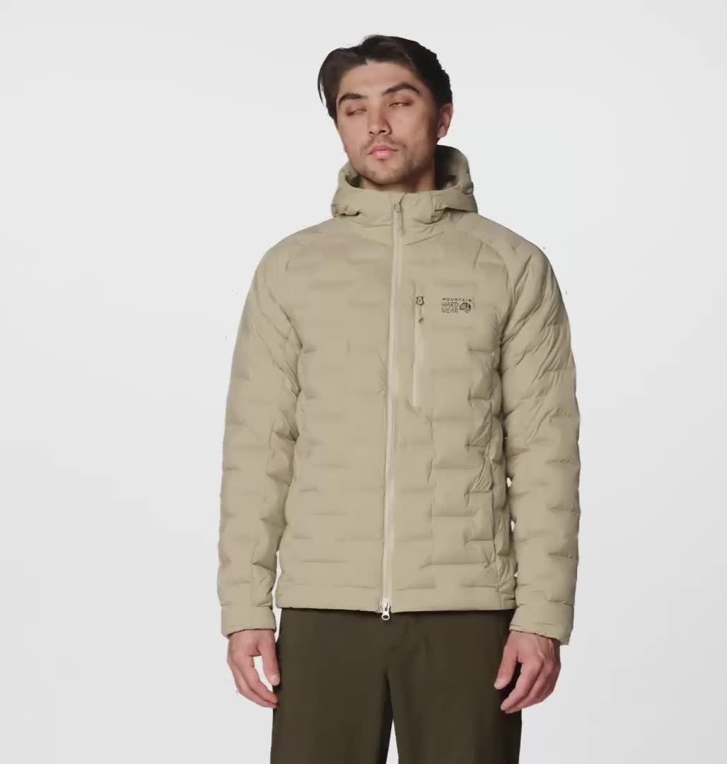 Men's StretchDown Hooded Jacket, Color: Badlands