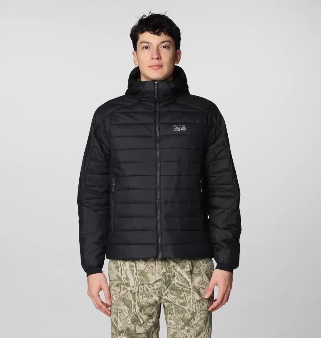 Men's Free Element Hooded Jacket, Color: Black