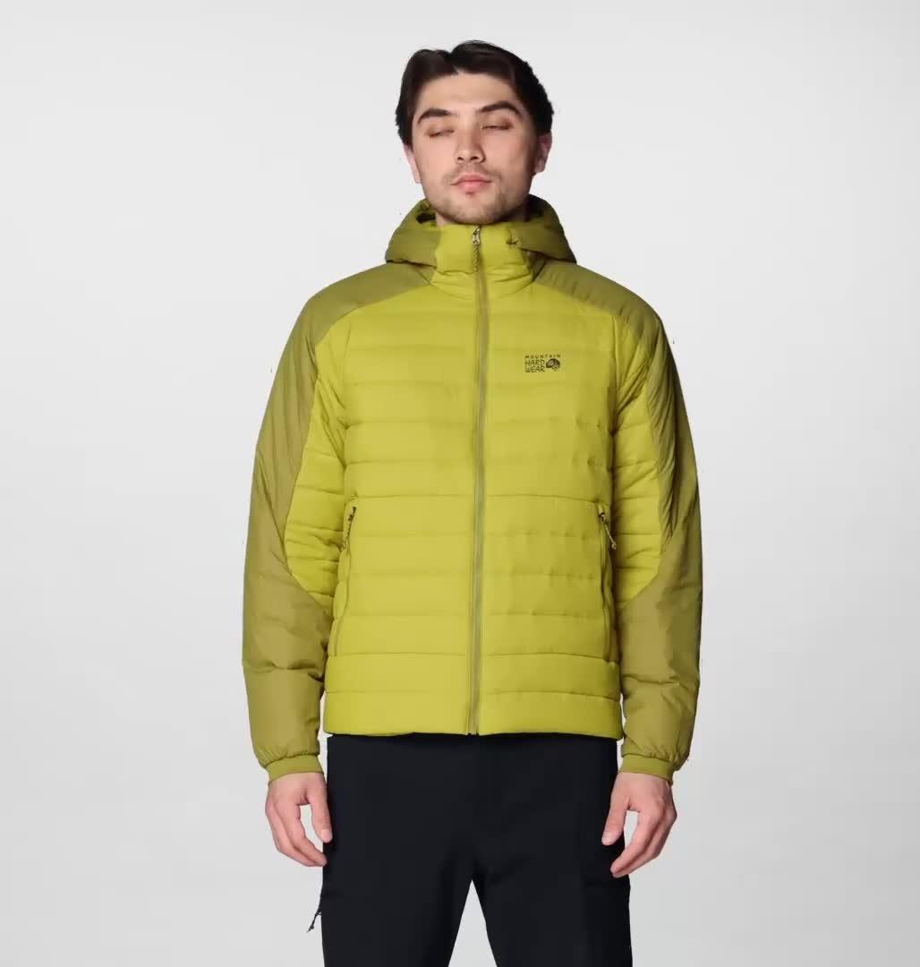 Men's Free Element Hooded Jacket, Color: Lucky Chard, Bright Fatigue