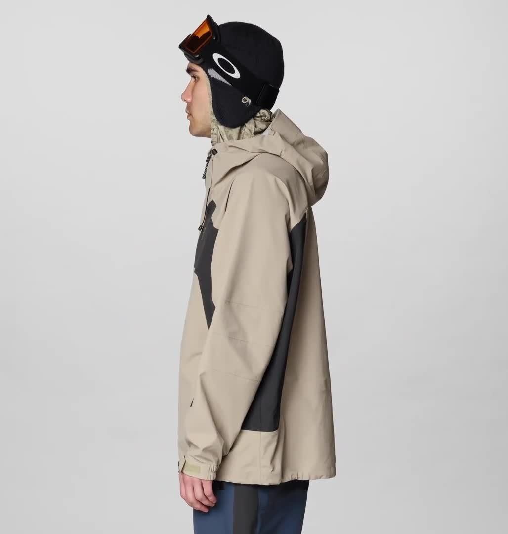 Men's Warp Factor 3L Hooded Jacket, Color: Badlands, Shark