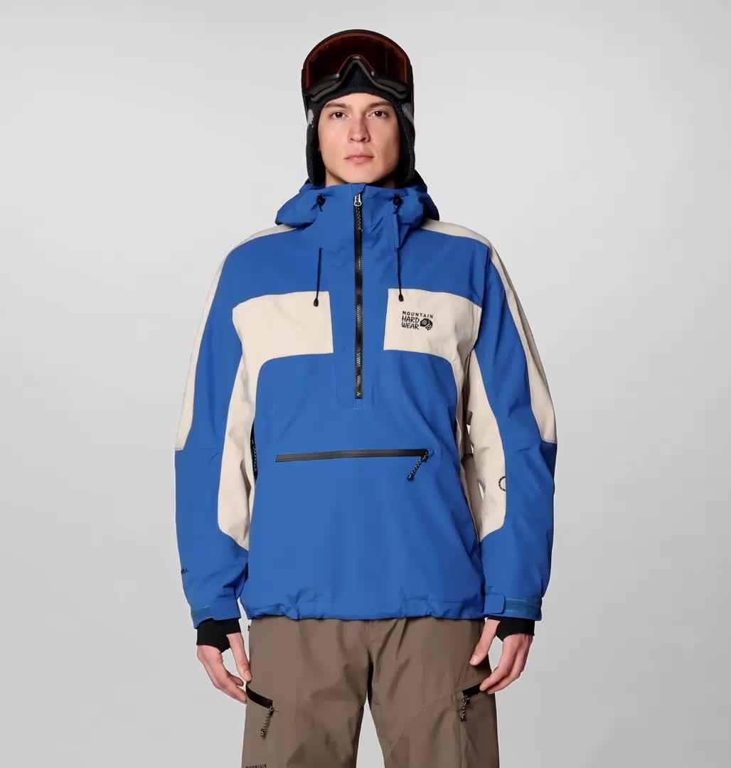 Men's Warp Factor Anorak, Color: Berry Blue, Sandblast