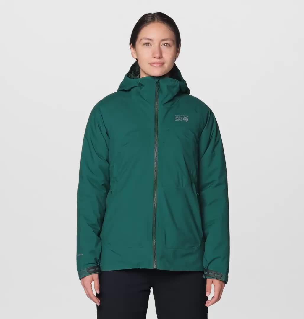 Women's Stretch Ozonic Insulated Jacket, Color: Aqua Green
