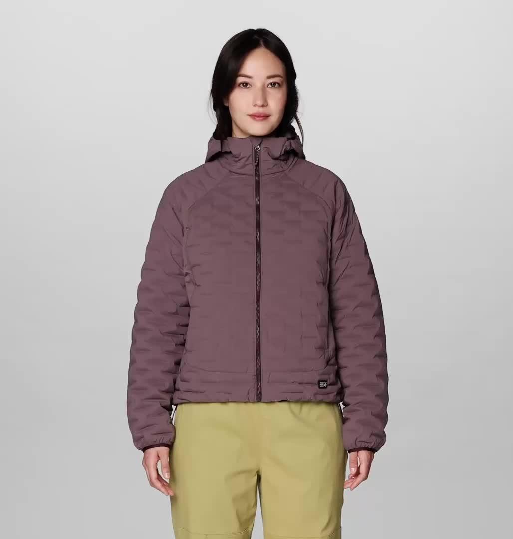 Women's StretchDown Light Hooded Jacket, Color: Purple Sage