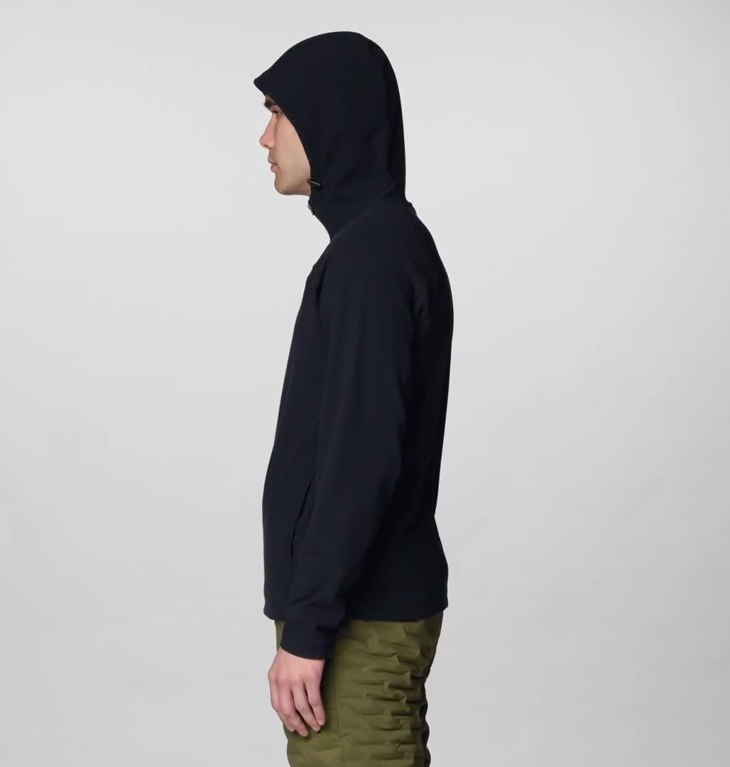 Men's Summit Grid Zip Hoody, Color: Black
