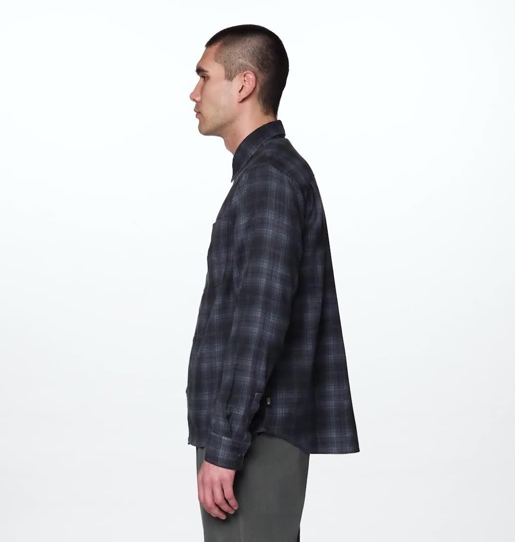Men's A-Side Long Sleeve Shirt, Color: Astral Blue Richmond Plaid